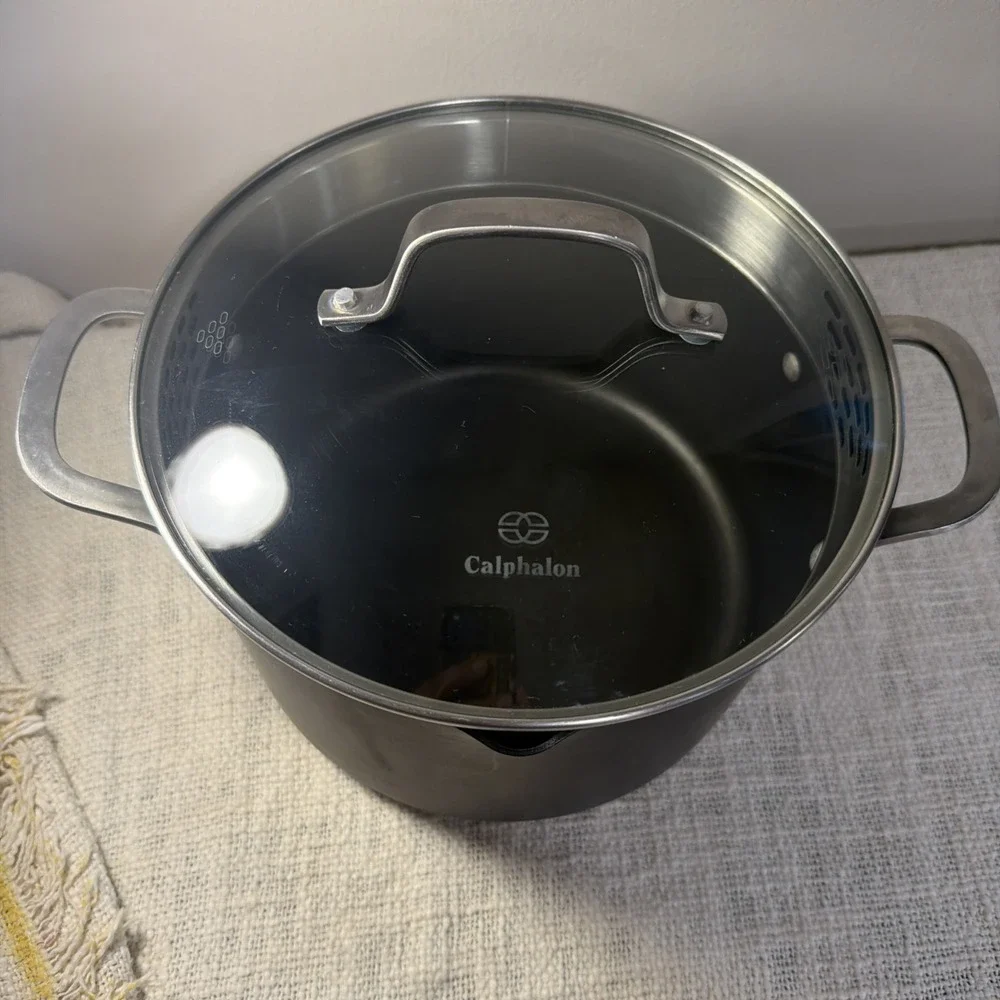 Calphalon Classic 806 Stock Pot 6qt Nonstick W/Glass Lid